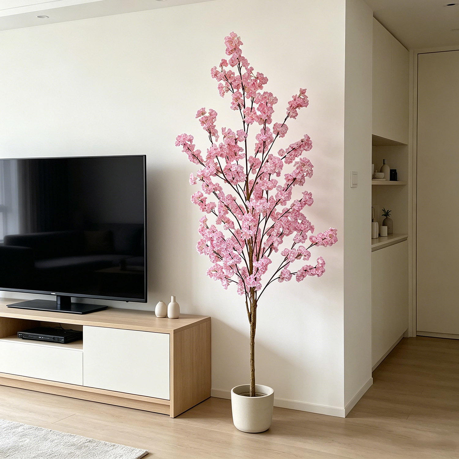 Ficus Lyrata Tree - 100-220cm Artificial Cherry Blossoms Plant Sakura
