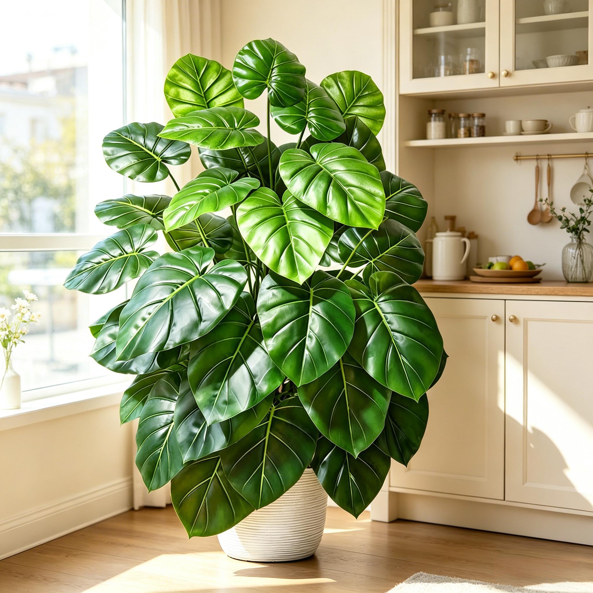 60-105cm Lifelike Artificial P - Monstera Adansonii ulasan dan harga