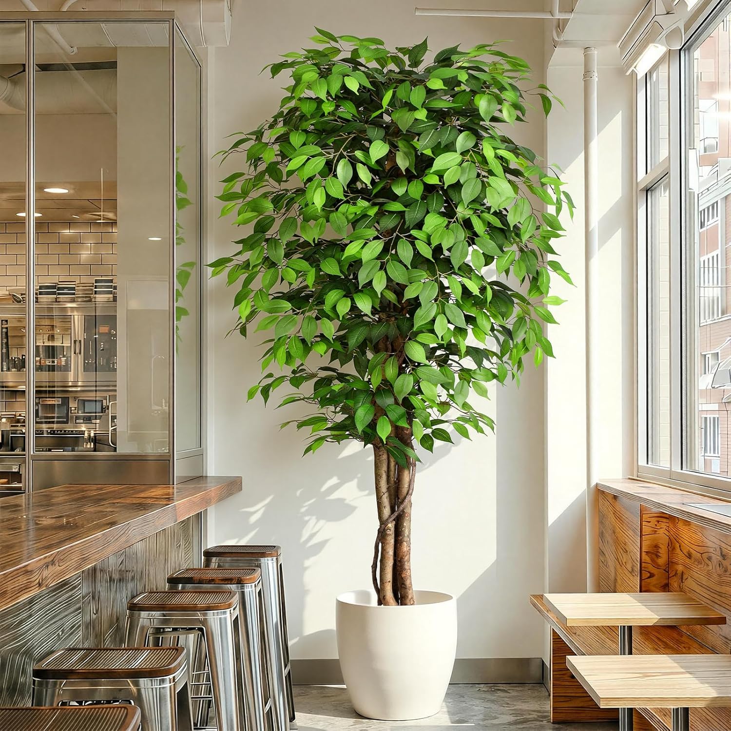Lifelike Artificial Ficus Tree - Monstera Adansonii ulasan dan harga