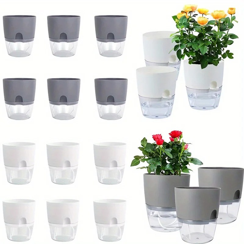 10/5Pcs Self Watering Plastic  - Aloe Vera Pot ulasan dan harga