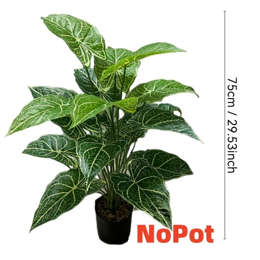 1PC 24 Leaves Artificial Green - Monstera Adansonii ulasan dan harga